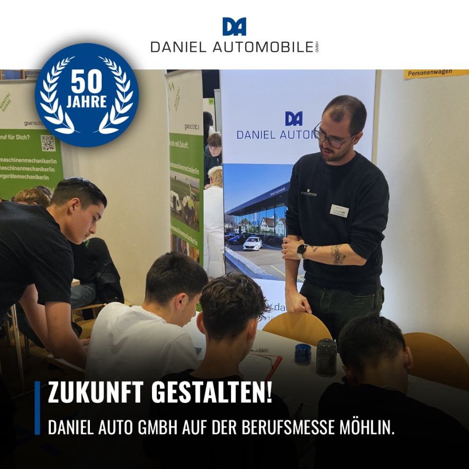 Zukunft gestalten: Daniel Auto GmbH auf der Berufsmesse Möhlin!  - Wir von der Daniel Auto GmbH hatten grossartige Begegnungen auf der Berufsmesse in Möhlin! Es war toll, so vielen jungen Menschen unsere spannenden Ausbildungsmöglichkeiten näherzubringen.